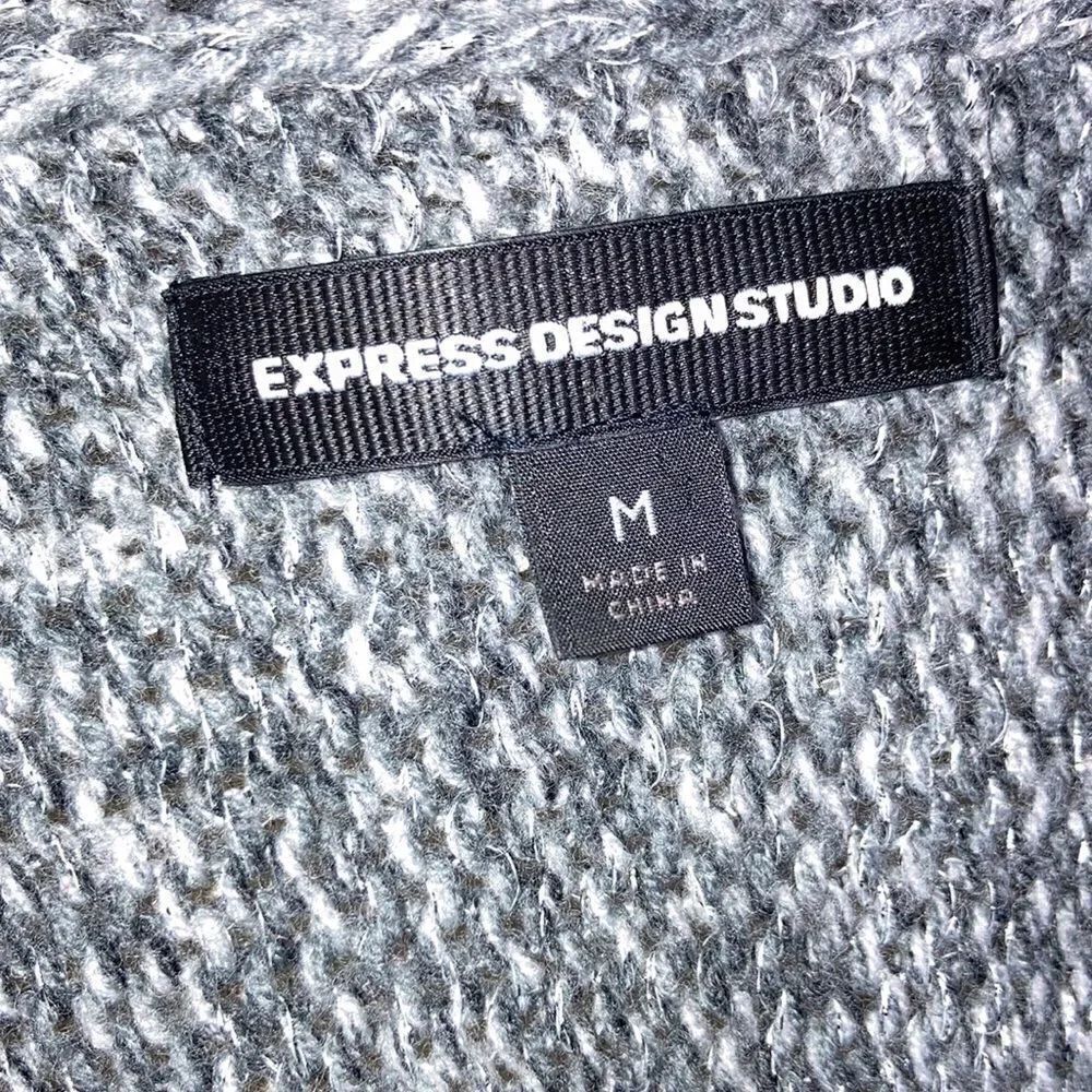 Express Sweater Woman’s Size M Cable Knit Open Front - Picture 6 of 7
